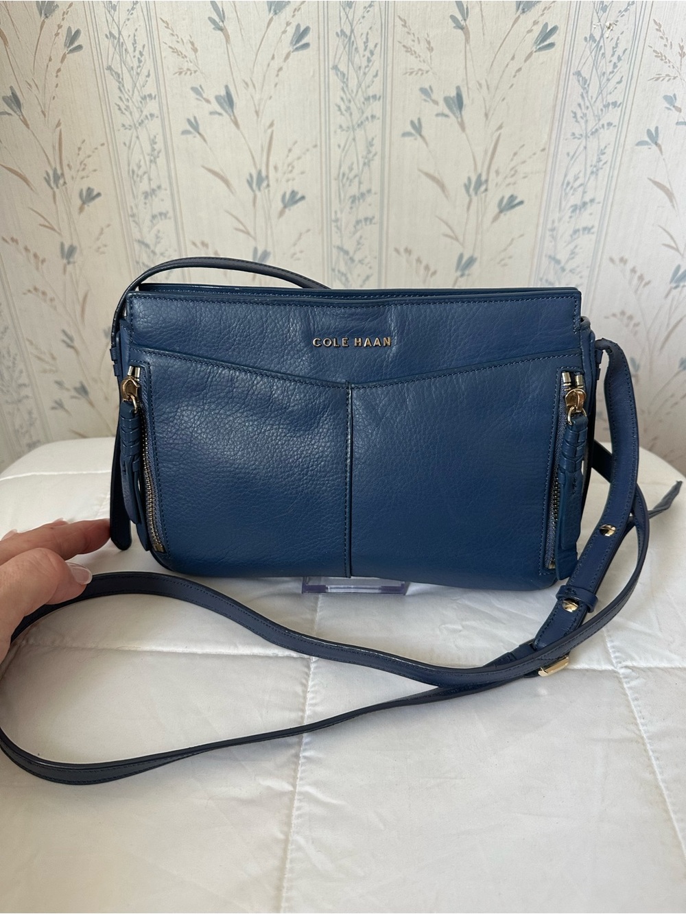 Cole Haan Blue Leather Crossbody